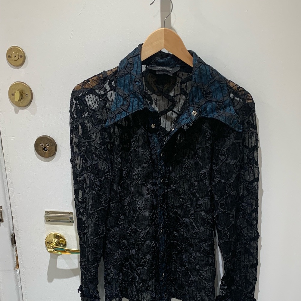 Vintage Blacklist by Lip Service Black Lace Shirt
